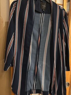 Dynamite Striped Lightweight Open Blazer - Size M